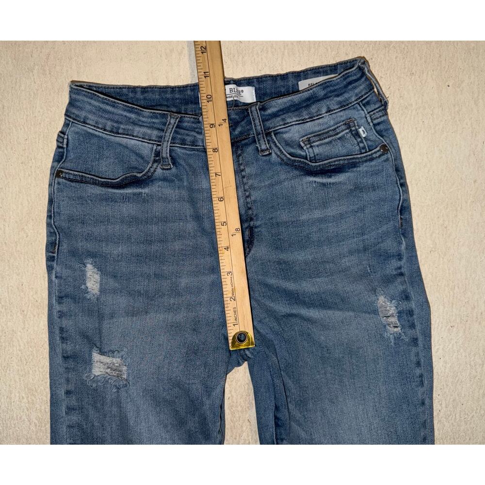 Judy blue women’s distressed relaxed fit blue jean - Picture 5 of 16